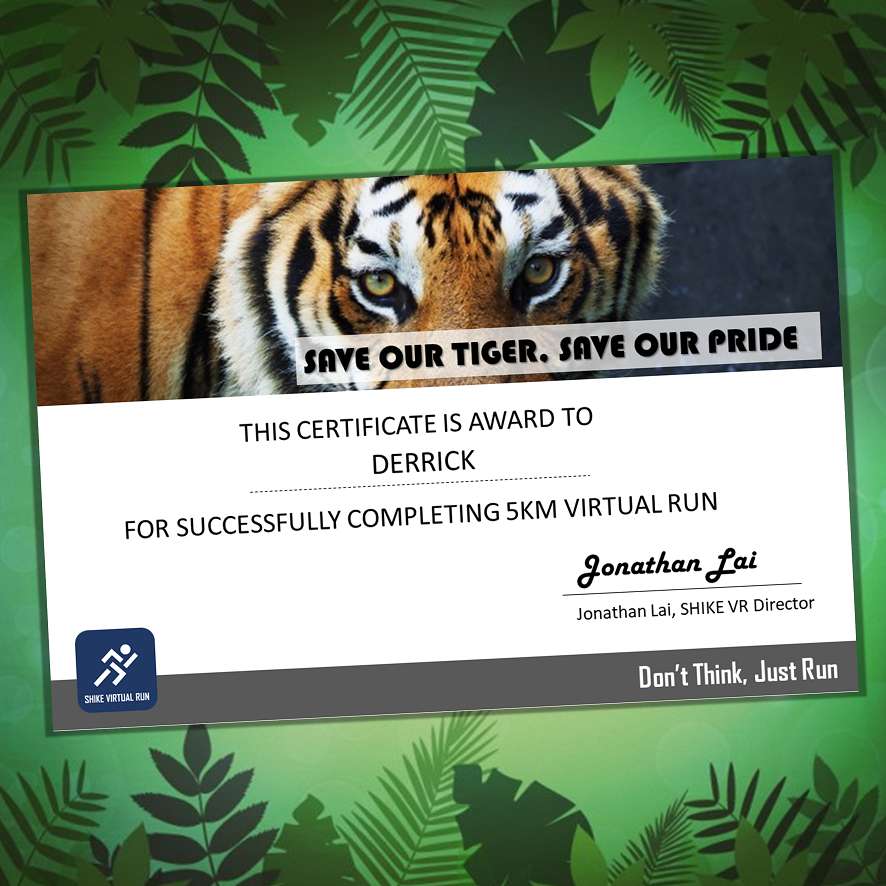 Save Our Tiger Virtual Run